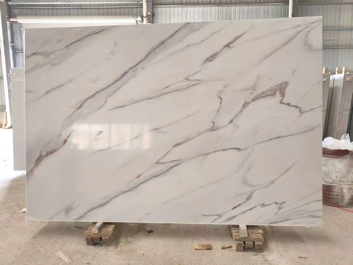 27001800mm 6d Printing Wall Cladding Artificial Calacatta Qu